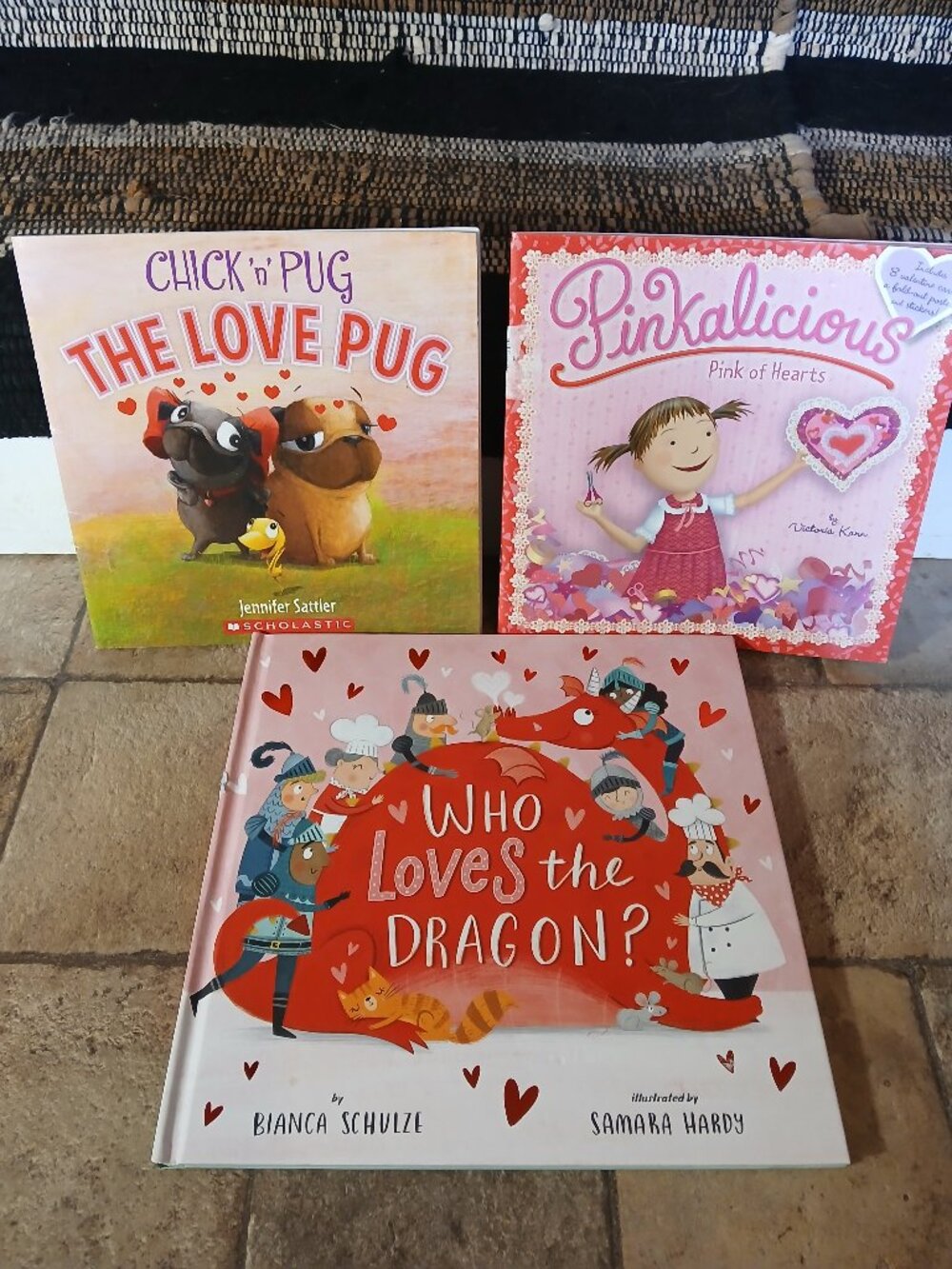 Set of 3 kids books with love theme - 1 hard and 2 paperback